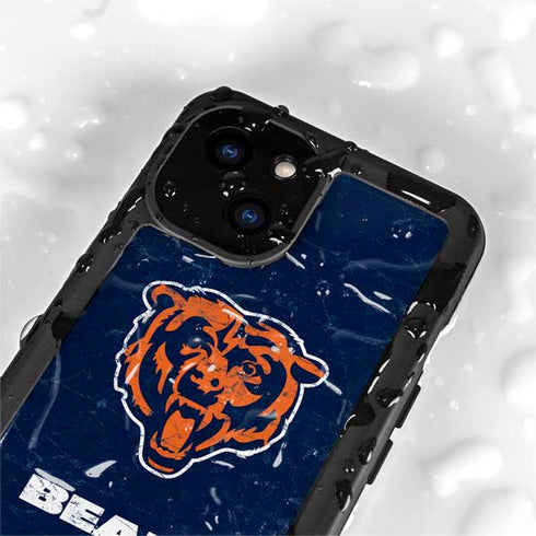 NFL Chicago Bears - Alternate Distressed iPhone 15 Waterproof Case